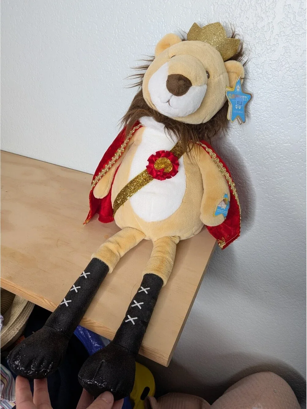 FAO Schwarz Nutcracker Glow Brights King Lion Plush Crown Cape NWT